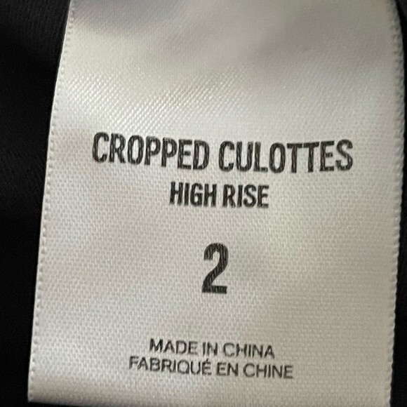 Express Navy Blue Wide Leg Pants Culottes High Rise Size 2 - Picture 6 of 7